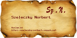 Szeleczky Norbert névjegykártya